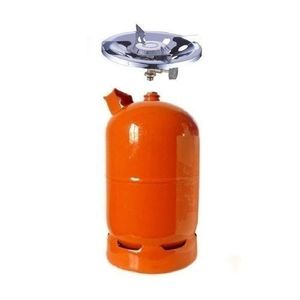 6kg LPG Gas Cylinder with Single Burner Top — Portable Cooking Set for Home & Outdoor Use