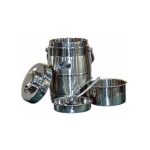 3-Layer Stainless Steel Insulated Food Flask — Hot Pot Food Warmer with Carry Handle